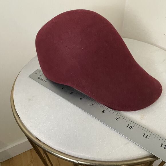 Laird Hatters Cranberry Maroon Wool Duckbill Cap Hat Equestrian England Women Sm main image 12